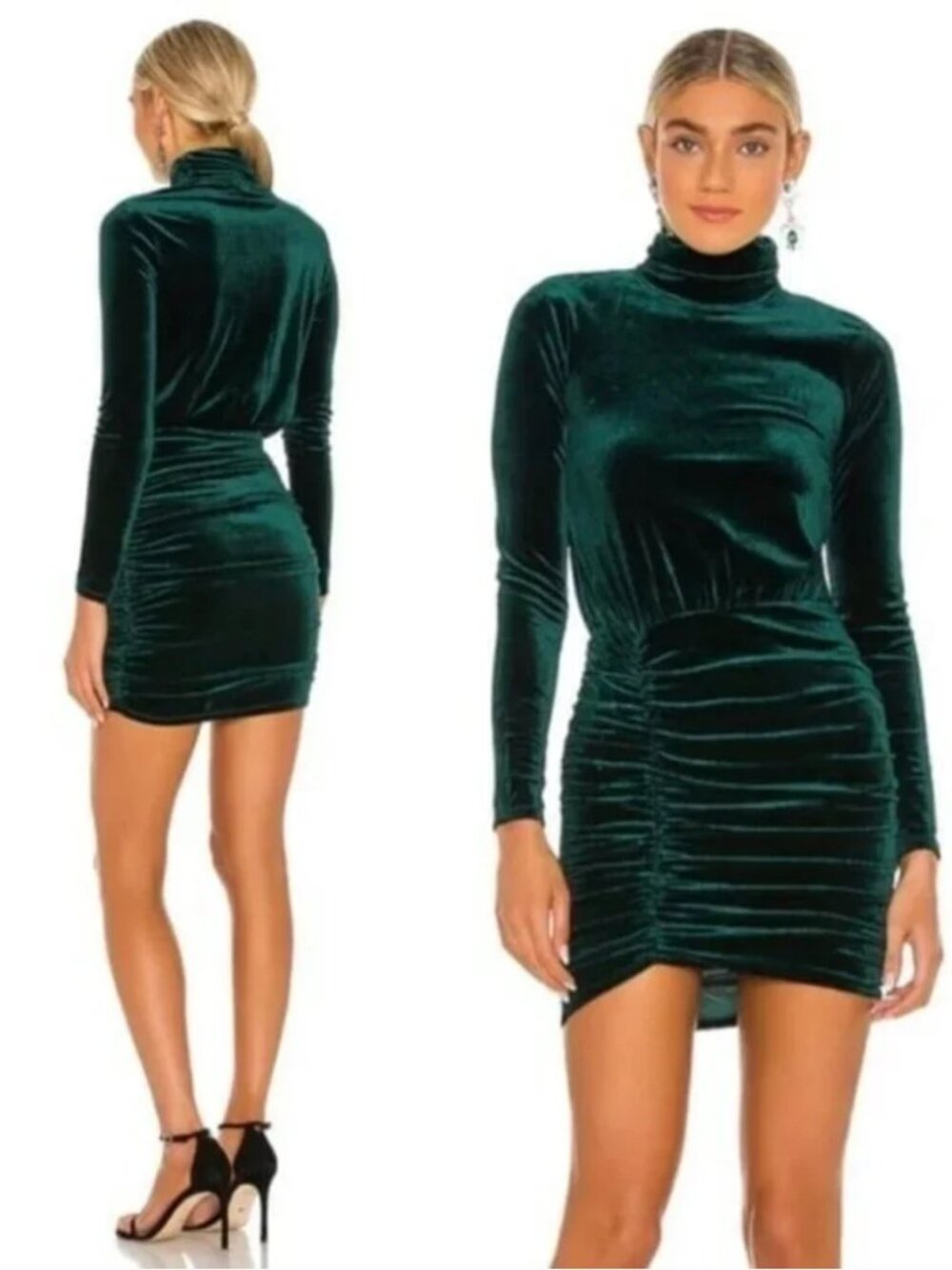 Lovers and Friends Emerald Velvet Midi Dress – Size S – Revolve